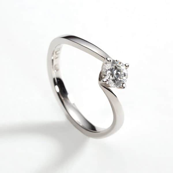 Rainey platinum twist engagement ring