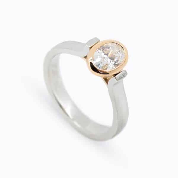 18ct rose gold diamond wedding ring