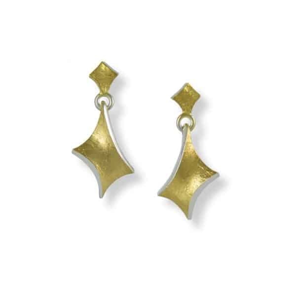 Golden Twist small hanging earrings