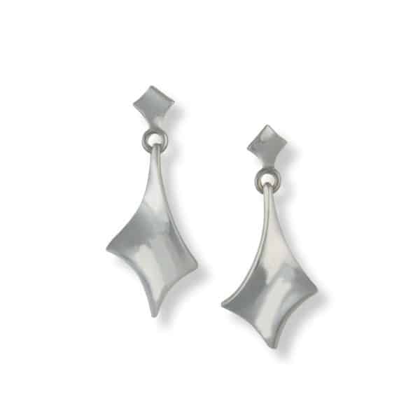 Silver Twist small hanging earrings