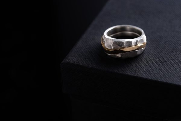 Silver and gold Together ring
