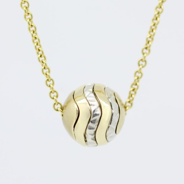 'Together' 9ct yellow gold and silver ball pendant